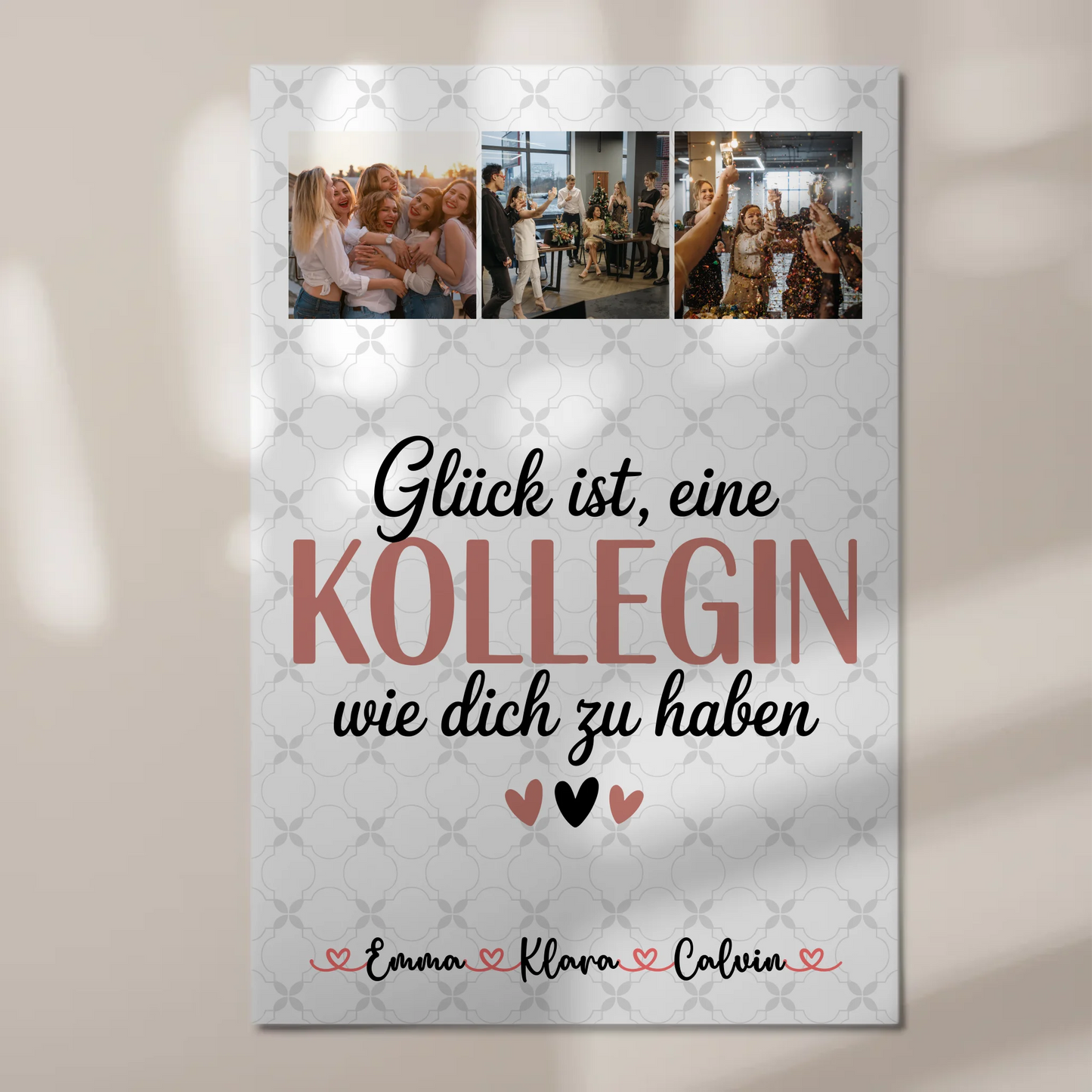 Personalisierte Magnetposter Fotoboard mit Fotocollage für Kolleginnen Glück Ist eine Kollegin Wie Dich Zu Haben 1