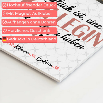 Personalisierte Magnetposter Fotoboard mit Fotocollage für Kolleginnen Glück Ist eine Kollegin Wie Dich Zu Haben 4