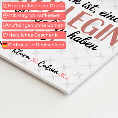 Personalisierte Magnetposter Fotoboard mit Fotocollage für Kolleginnen Glück Ist eine Kollegin Wie Dich Zu Haben