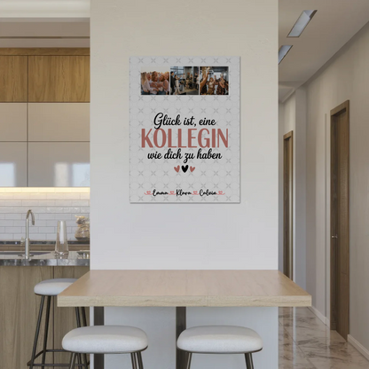 Personalisierte Magnetposter Fotoboard mit Fotocollage für Kolleginnen Glück Ist eine Kollegin Wie Dich Zu Haben