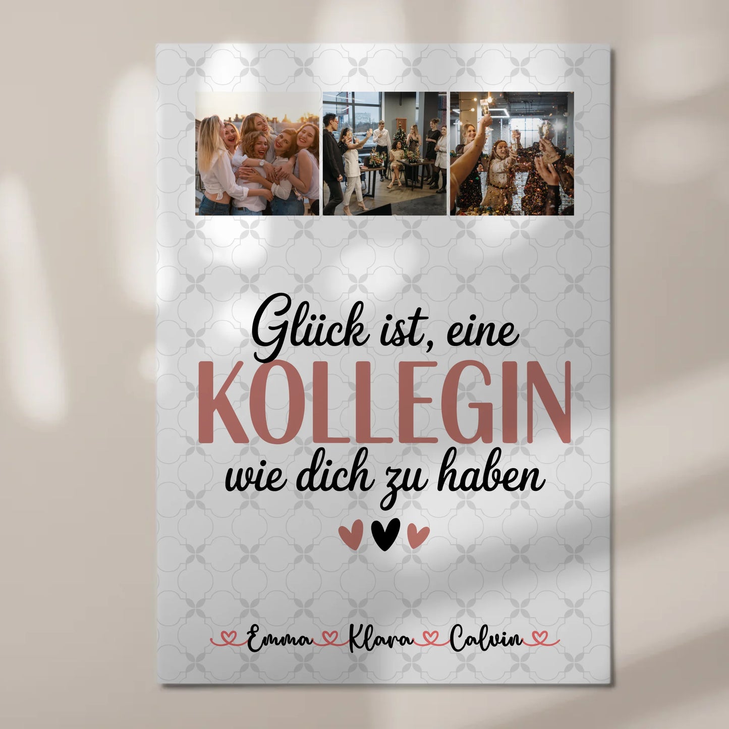 Personalisierte Magnetposter Fotoboard mit Fotocollage für Kolleginnen Glück Ist eine Kollegin Wie Dich Zu Haben