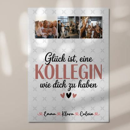 Personalisierte Magnetposter Fotoboard mit Fotocollage für Kolleginnen Glück Ist eine Kollegin Wie Dich Zu Haben