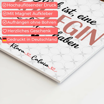 Personalisierte Magnetposter Fotoboard mit Fotocollage für Kolleginnen Glück Ist eine Kollegin Wie Dich Zu Haben