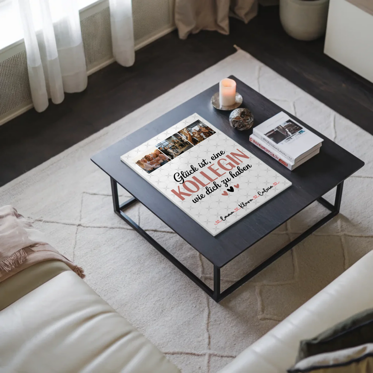 Personalisierte Magnetposter Fotoboard mit Fotocollage für Kolleginnen Glück Ist eine Kollegin Wie Dich Zu Haben