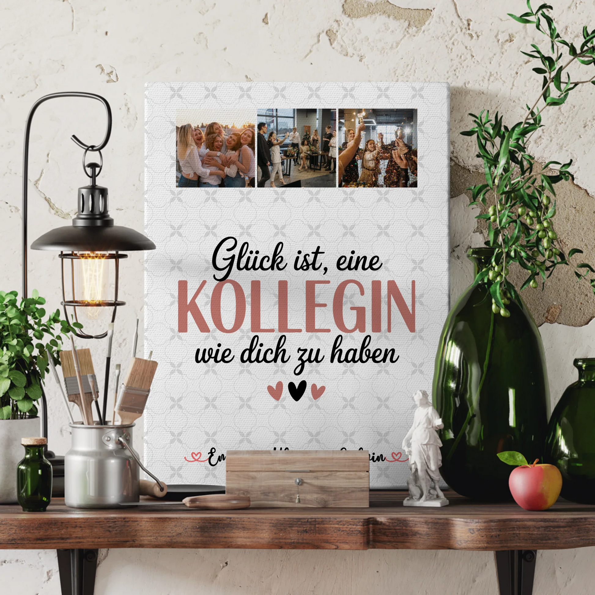 Wandbild Fotocollage für Kollegin Glück ist eine Kollegin wie Dich zu haben 3