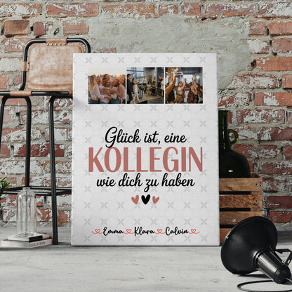 Wandbild Fotocollage für Kollegin Glück ist eine Kollegin wie Dich zu haben 4