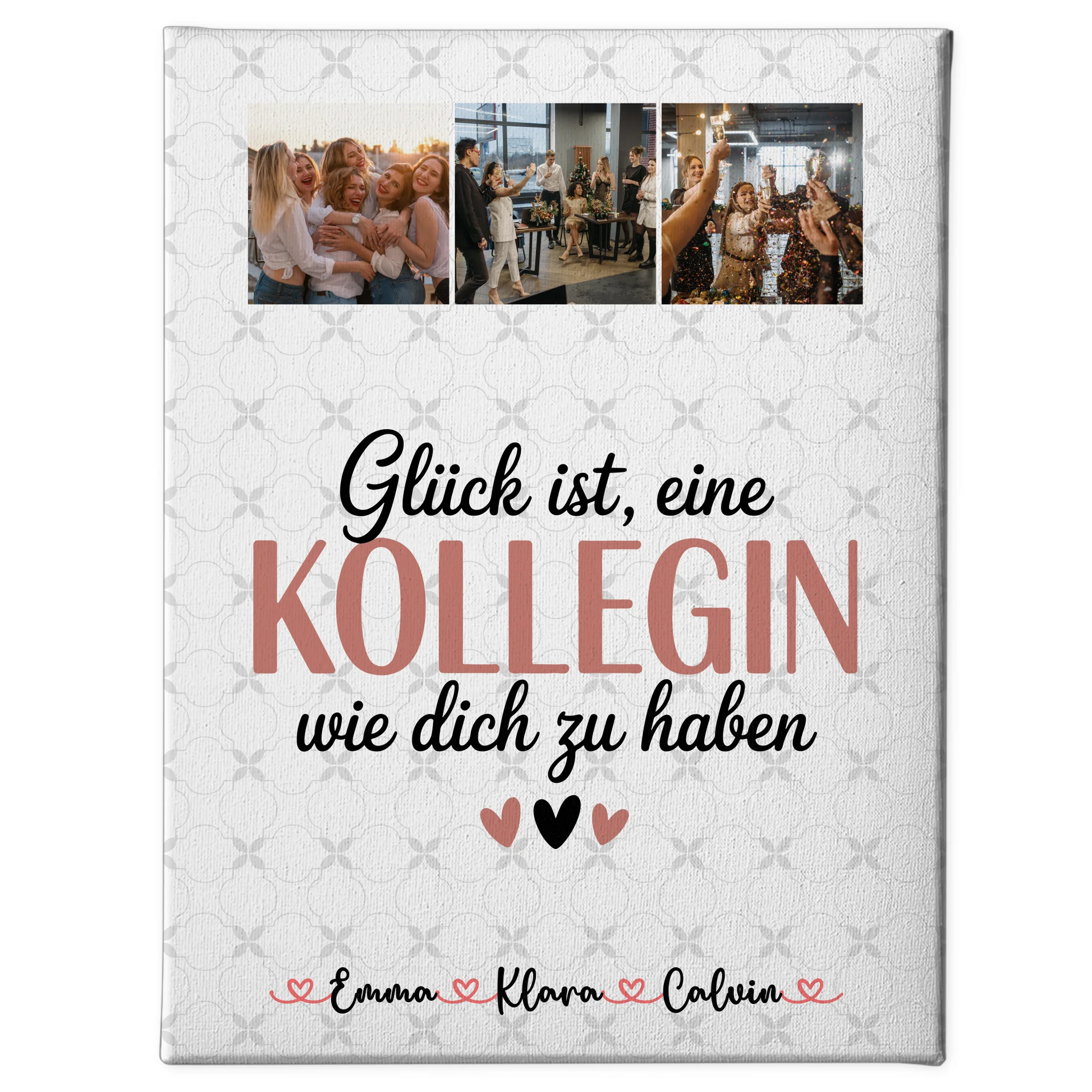 Wandbild Fotocollage für Kollegin Glück ist eine Kollegin wie Dich zu haben 1