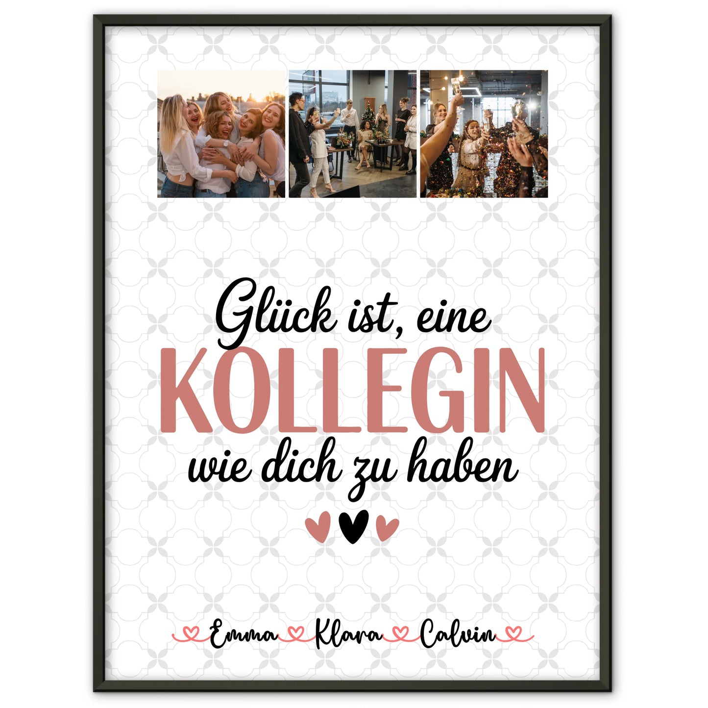 Personalisiertes Team Abschied Poster mit Fotocollage für Kollegin Glück Ist eine Kollegin Wie Dich Zu Haben
