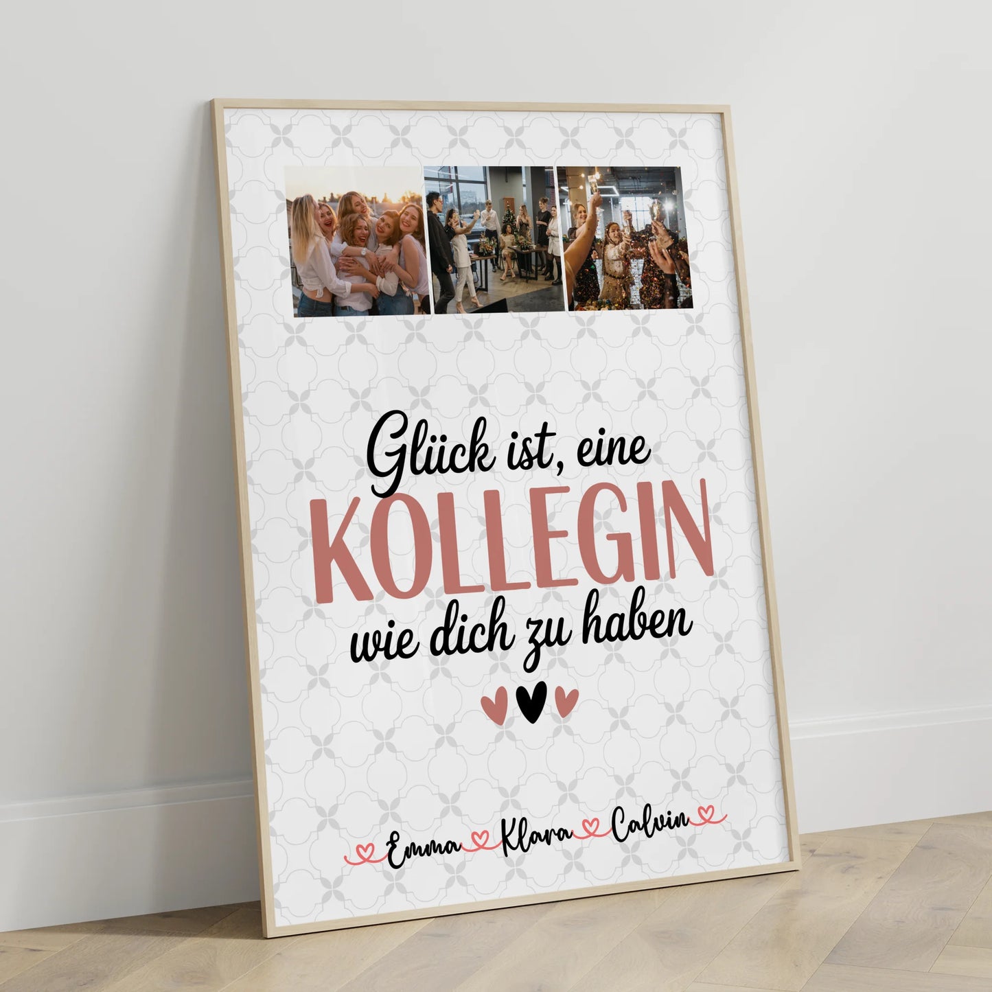 Personalisiertes Team Abschied Poster mit Fotocollage für Kollegin Glück Ist eine Kollegin Wie Dich Zu Haben
