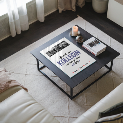 Personalisierte Fotocollage für Kollegin mit Foto Mit Acrylglas Glück Ist eine Kollegin Wie Dich Zu Haben 3