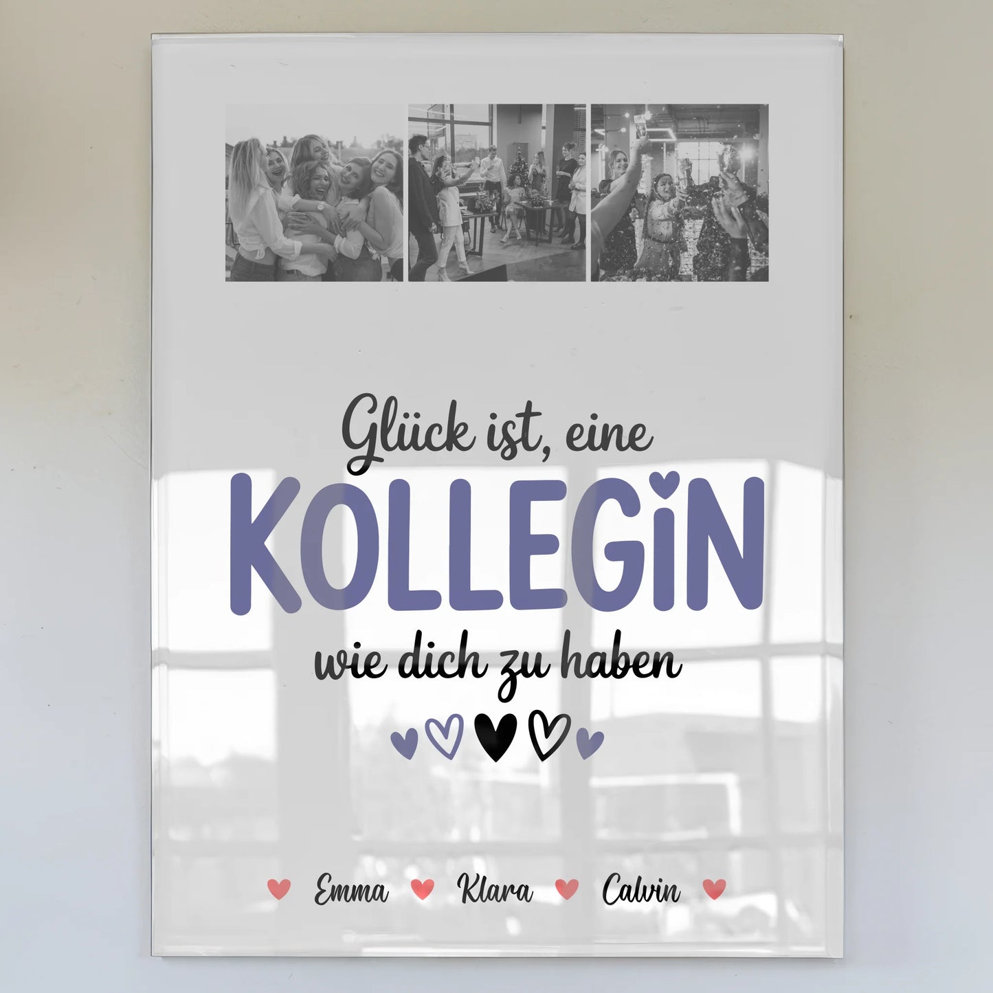 Personalisierte Fotocollage für Kollegin mit Foto Mit Acrylglas Glück Ist eine Kollegin Wie Dich Zu Haben 1