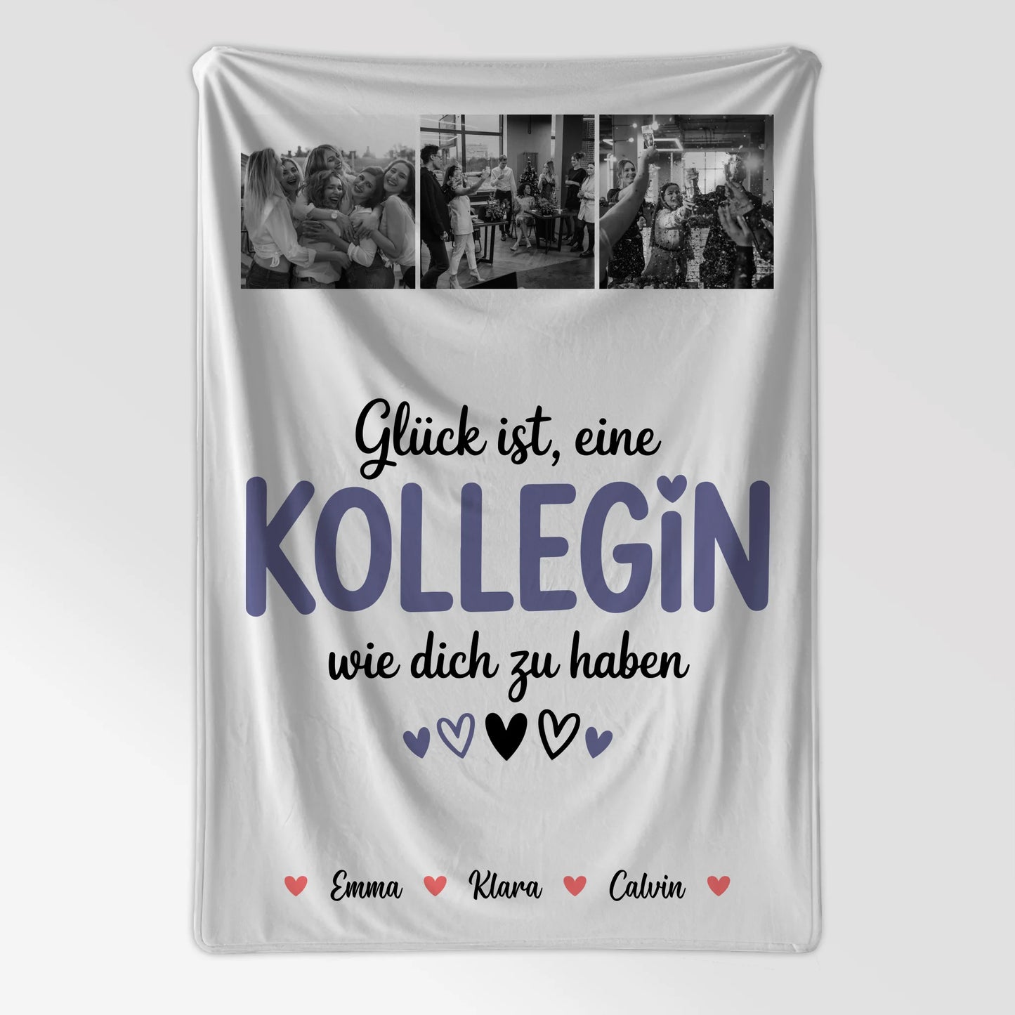 Personalisierte Decke Mit Namen Fotocollage für Kollegin Glück Ist eine Kollegin Wie Dich Zu Haben 7