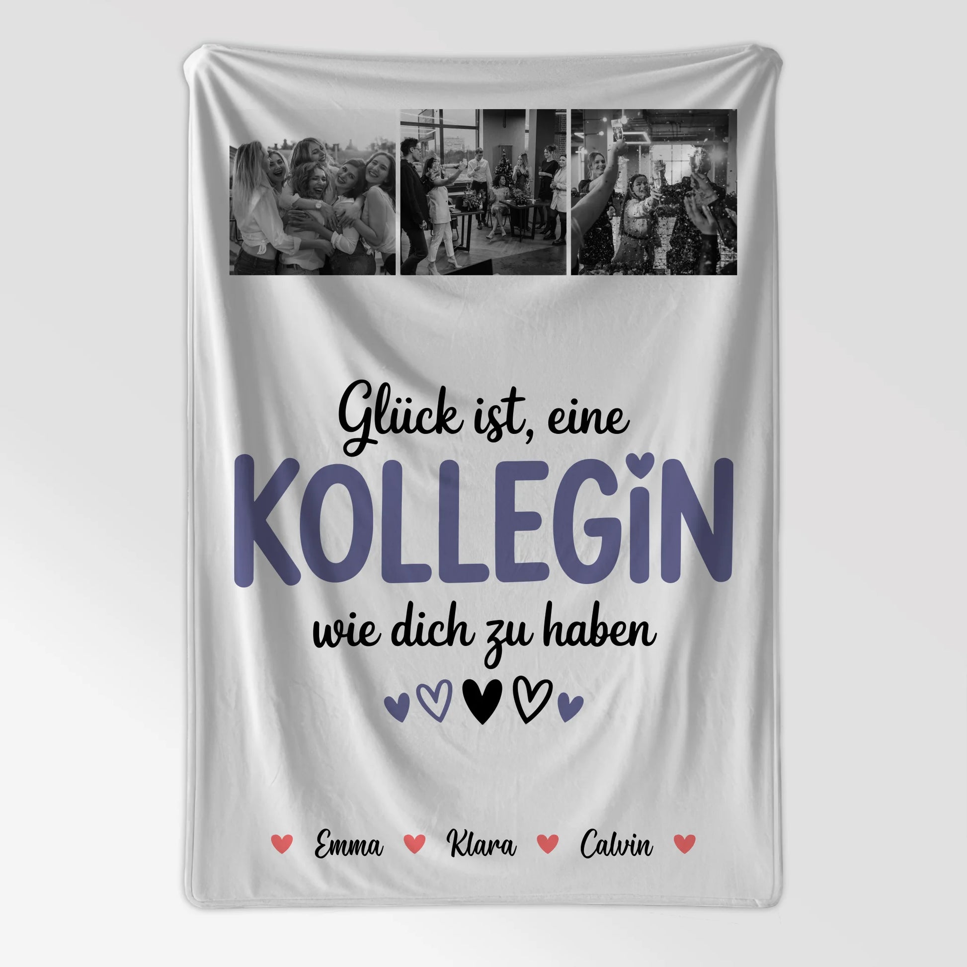 Personalisierte Decke Mit Namen Fotocollage für Kollegin Glück Ist eine Kollegin Wie Dich Zu Haben 7