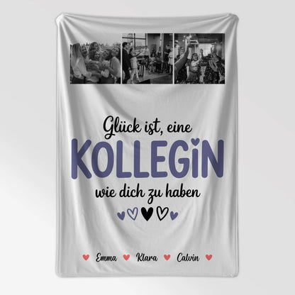 Personalisierte Decke Mit Namen Fotocollage für Kollegin Glück Ist eine Kollegin Wie Dich Zu Haben 7