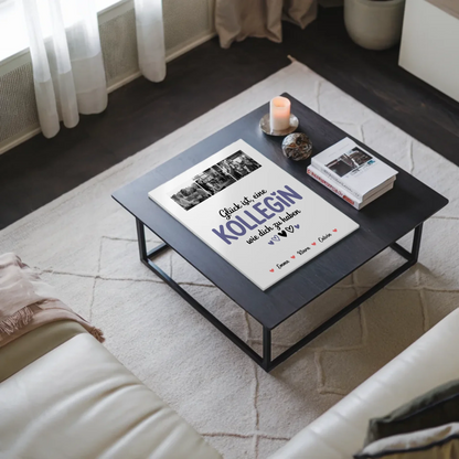 Personalisiertes Fotoboard Poster Magnetisch für Kollegin Fotocollage Glück Ist eine Kollegin Wie Dich Zu Haben 9