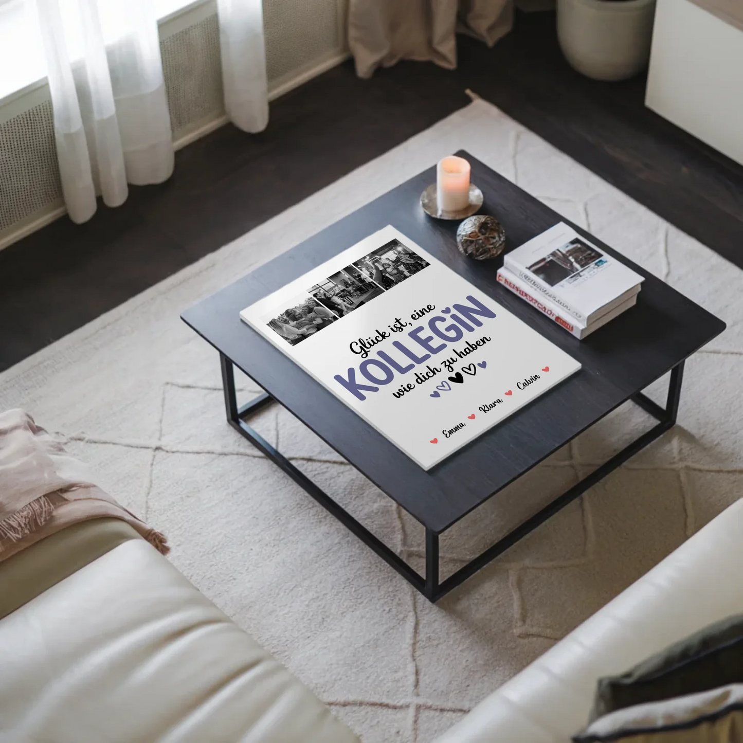 Personalisiertes Fotoboard Poster Magnetisch für Kollegin Fotocollage Glück Ist eine Kollegin Wie Dich Zu Haben