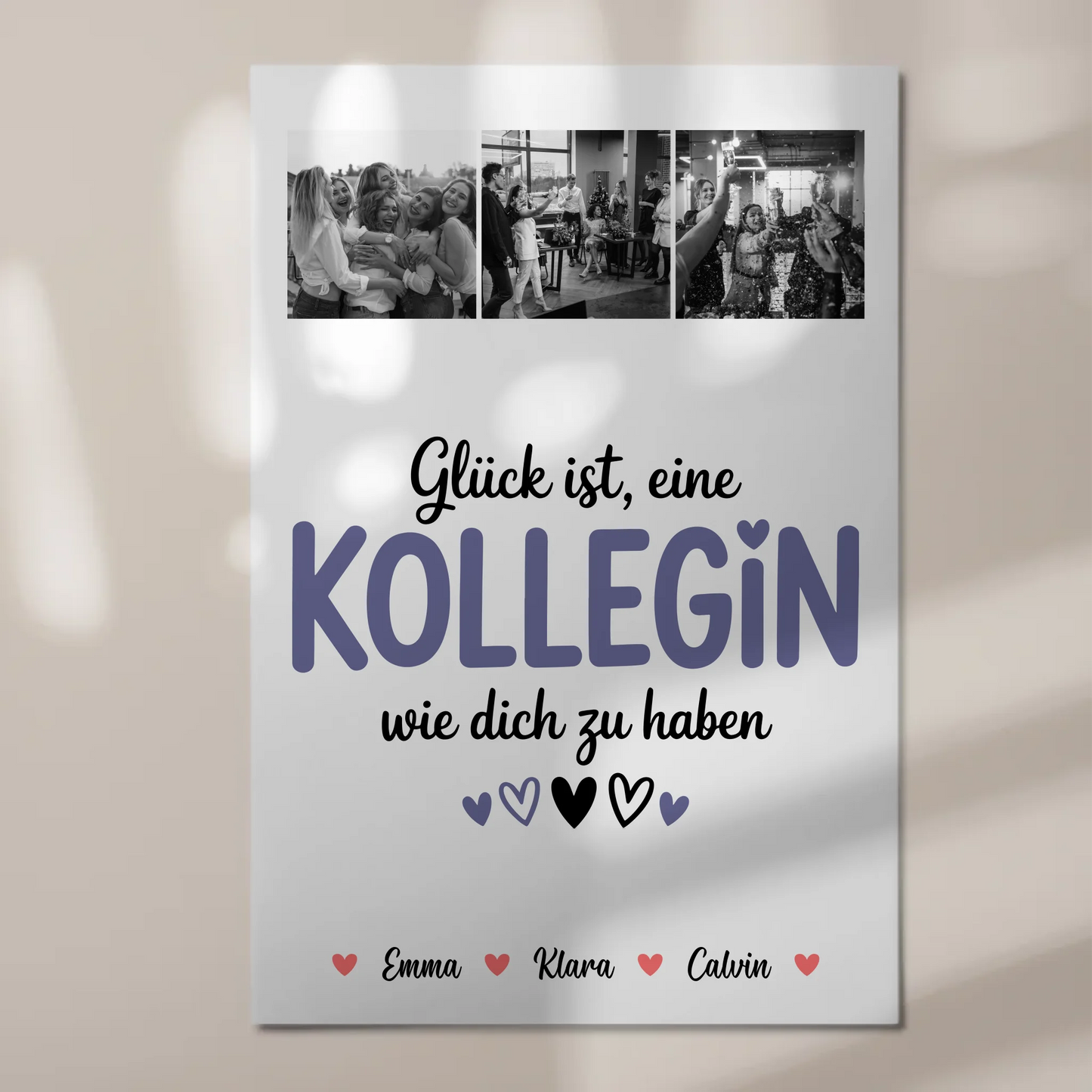 Personalisiertes Fotoboard Poster Magnetisch für Kollegin Fotocollage Glück Ist eine Kollegin Wie Dich Zu Haben