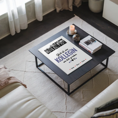 Personalisiertes Fotoboard Poster Magnetisch für Kollegin Fotocollage Glück Ist eine Kollegin Wie Dich Zu Haben