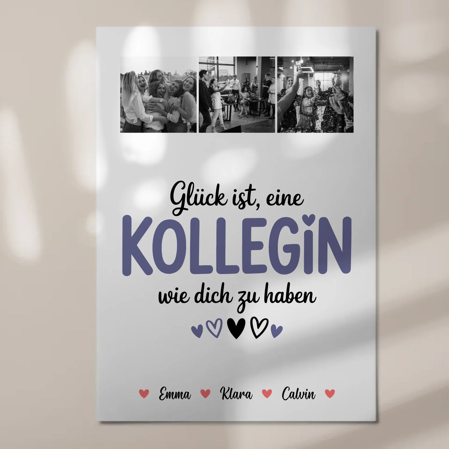 Personalisiertes Fotoboard Poster Magnetisch für Kollegin Fotocollage Glück Ist eine Kollegin Wie Dich Zu Haben