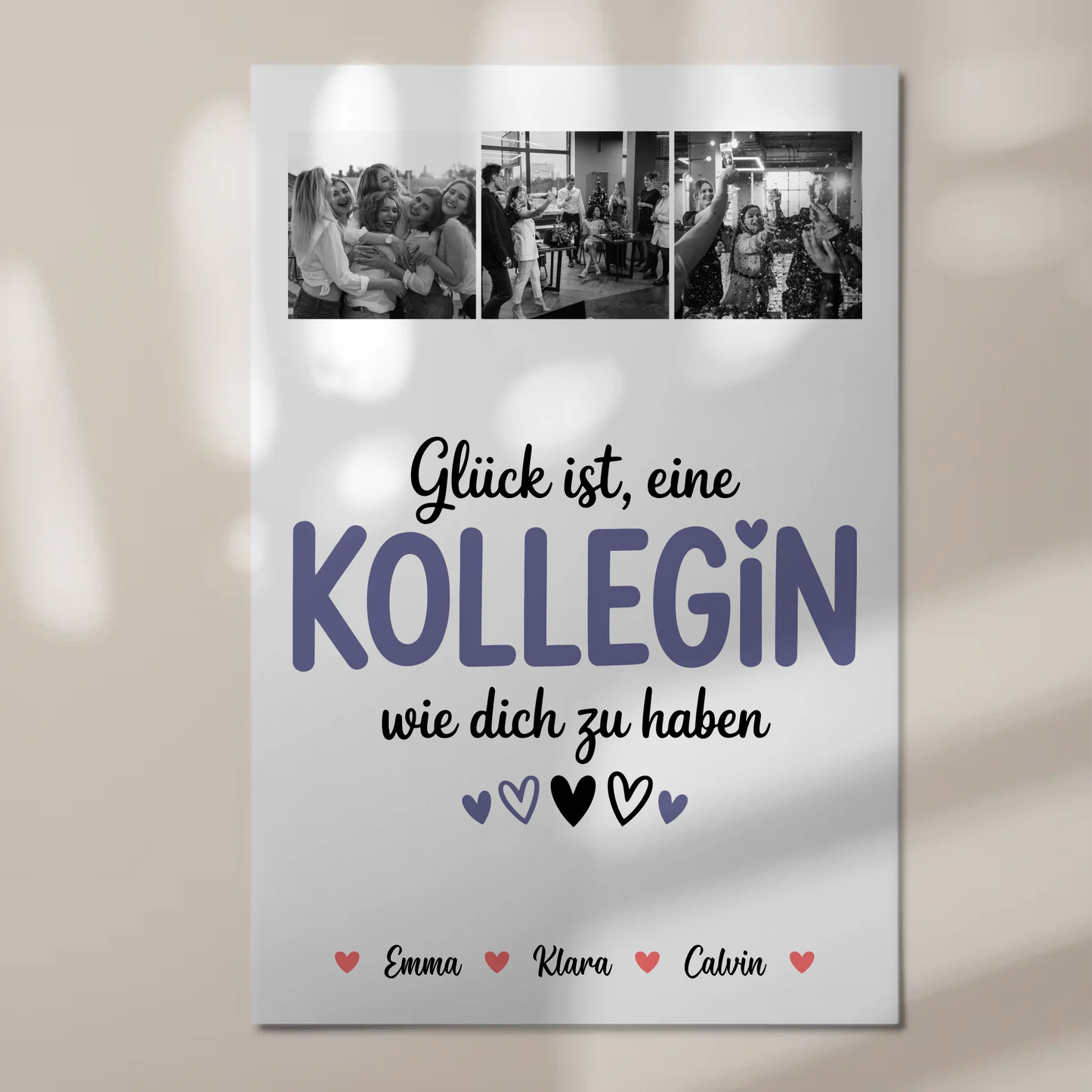 Personalisiertes Fotoboard Poster Magnetisch für Kollegin Fotocollage Glück Ist eine Kollegin Wie Dich Zu Haben