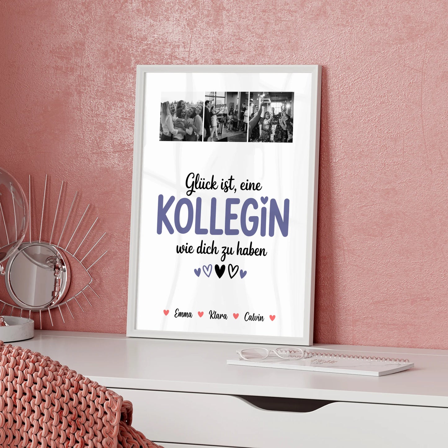 Personalisierte Kollegin Poster Abschied Fotocollage für Kollegin Glück Ist eine Kollegin Wie Dich Zu Haben