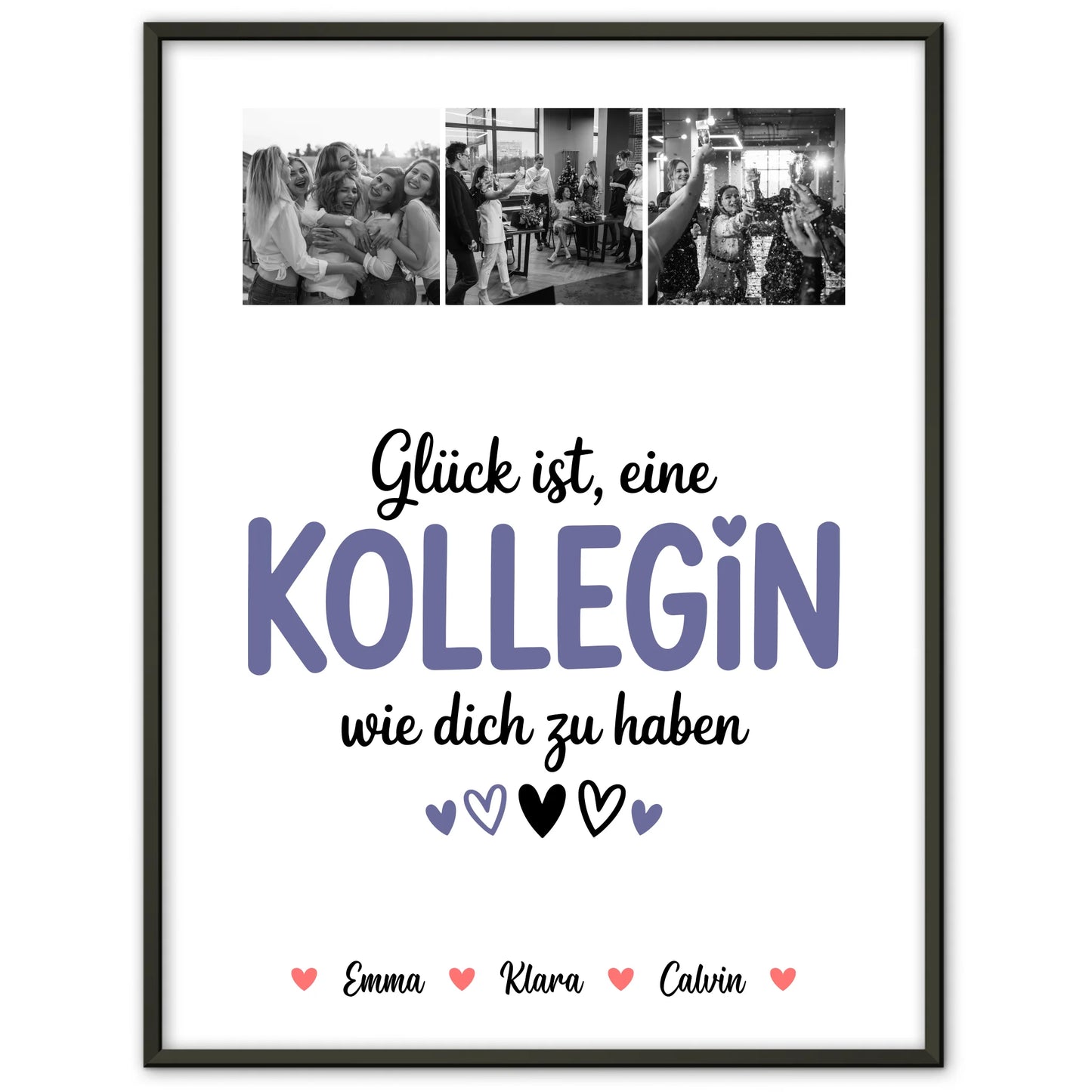 Personalisierte Kollegin Poster Abschied Fotocollage für Kollegin Glück Ist eine Kollegin Wie Dich Zu Haben