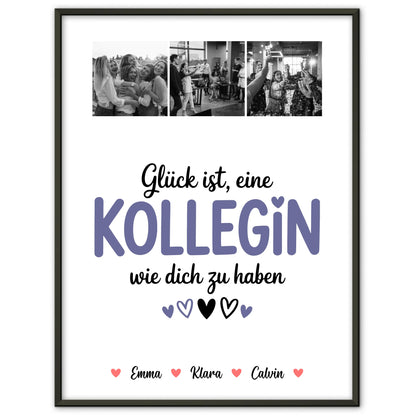 Personalisierte Kollegin Poster Abschied Fotocollage für Kollegin Glück Ist eine Kollegin Wie Dich Zu Haben