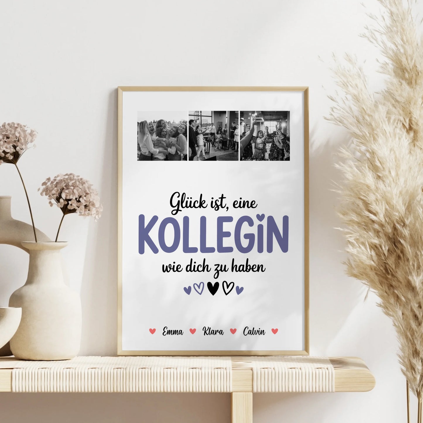 Personalisierte Kollegin Poster Abschied Fotocollage für Kollegin Glück Ist eine Kollegin Wie Dich Zu Haben
