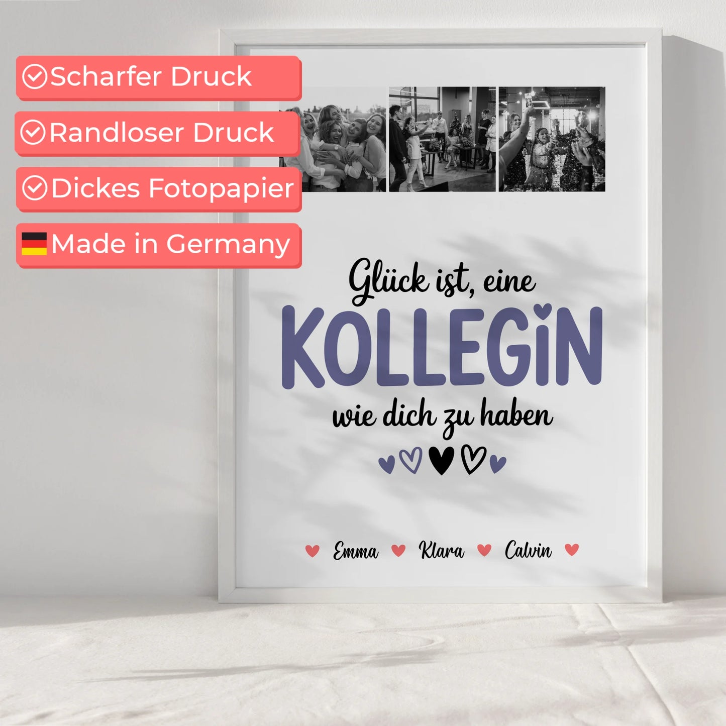 Personalisierte Kollegin Poster Abschied Fotocollage für Kollegin Glück Ist eine Kollegin Wie Dich Zu Haben