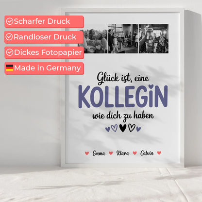 Personalisierte Kollegin Poster Abschied Fotocollage für Kollegin Glück Ist eine Kollegin Wie Dich Zu Haben