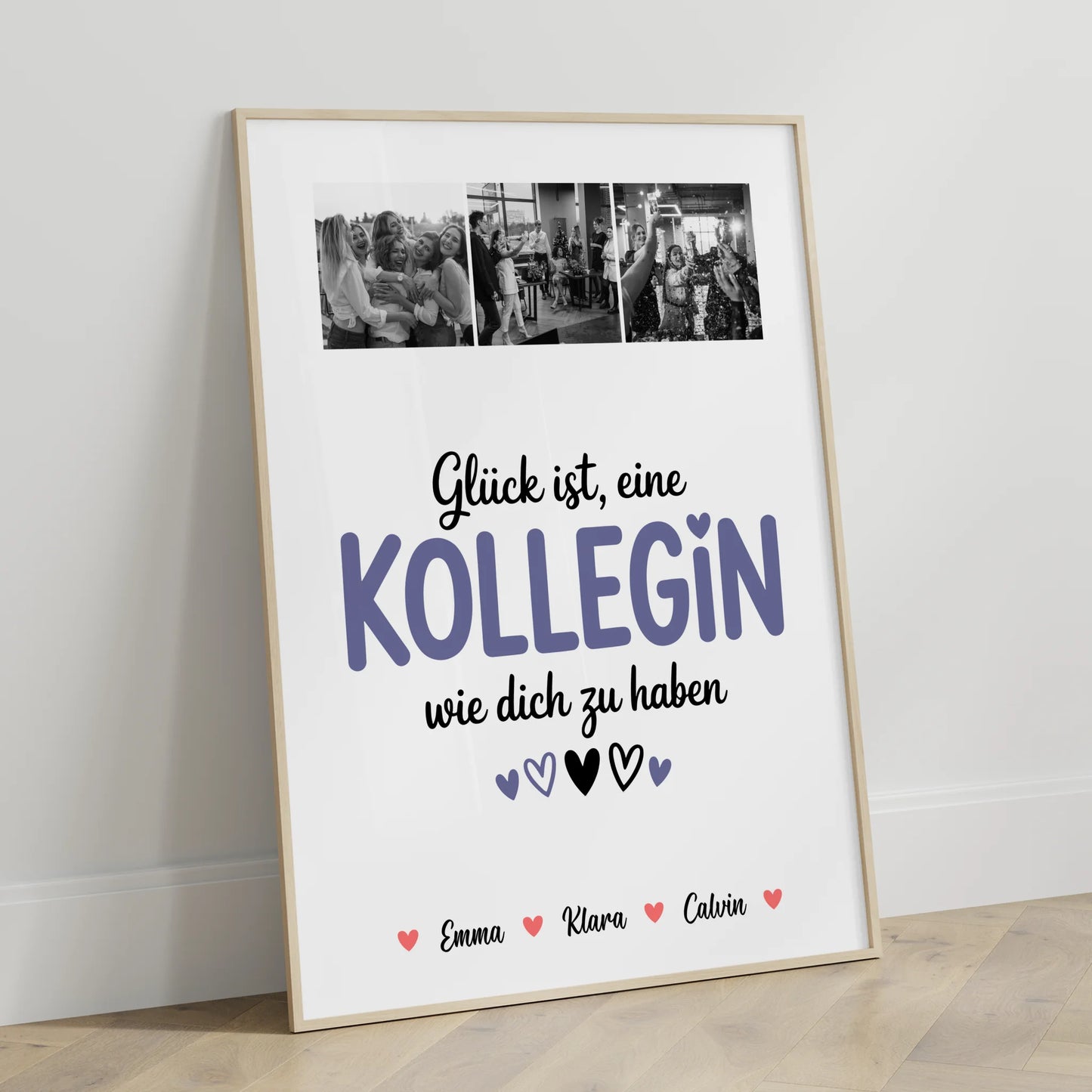 Personalisierte Kollegin Poster Abschied Fotocollage für Kollegin Glück Ist eine Kollegin Wie Dich Zu Haben
