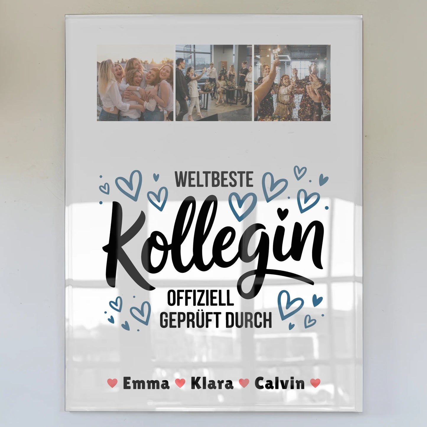Foto Mit Acrylglas Kollegin Fotocollage Weltbeste Kollegin Offiziell Geprüft Durch Personalisiertes Geschenk 1
