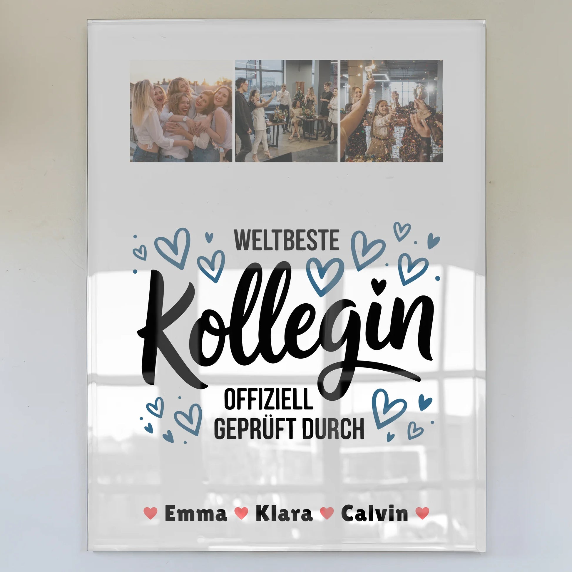 Foto Mit Acrylglas Kollegin Fotocollage Weltbeste Kollegin Offiziell Geprüft Durch Personalisiertes Geschenk 1