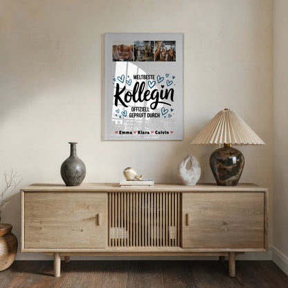 Foto Mit Acrylglas Kollegin Fotocollage Weltbeste Kollegin Offiziell Geprüft Durch Personalisiertes Geschenk 5