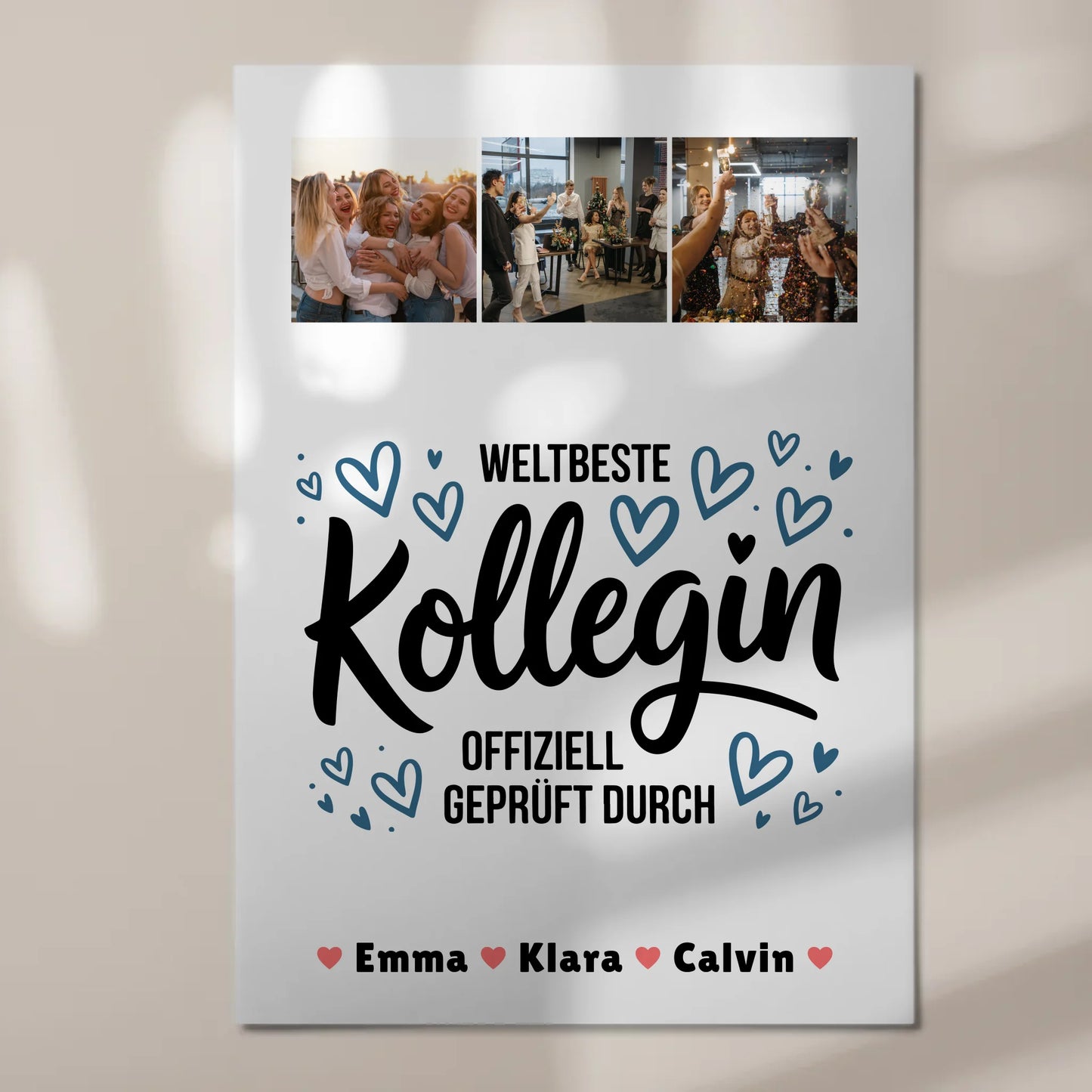Fotoboard Magnet Wandbild Kollegin Fotocollage Weltbeste Kollegin Offiziell Geprüft Durch 7