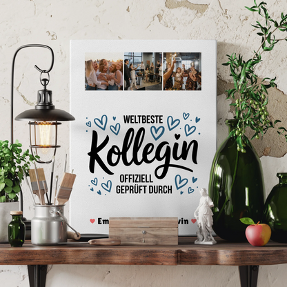 Fotocollage Großes Bild Aus Vielen Kleinen Kollegin Fotocollage Weltbeste Kollegin Offiziell Geprüft Durch 3