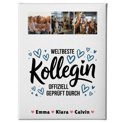 Fotocollage Großes Bild Aus Vielen Kleinen Kollegin Fotocollage Weltbeste Kollegin Offiziell Geprüft Durch 1