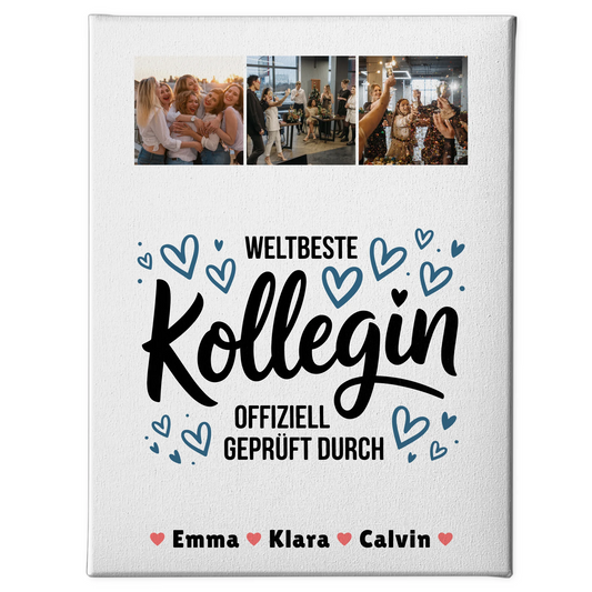 Fotocollage Großes Bild Aus Vielen Kleinen Kollegin Fotocollage Weltbeste Kollegin Offiziell Geprüft Durch 1