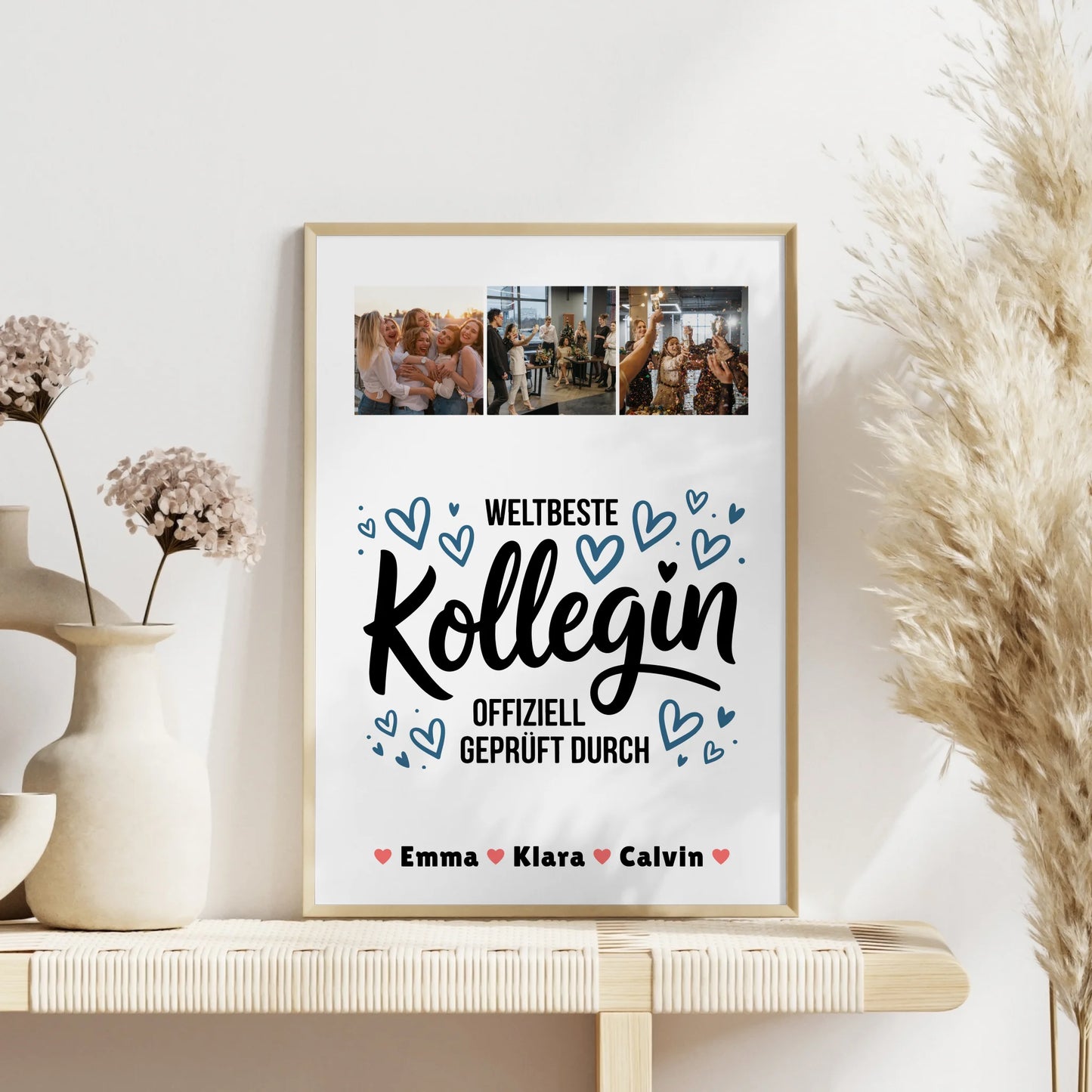 Abschied Kollegin Poster Weltbeste Kollegin Offiziell Geprüft Durch Personalisierte Fotocollage für Kolleginnen