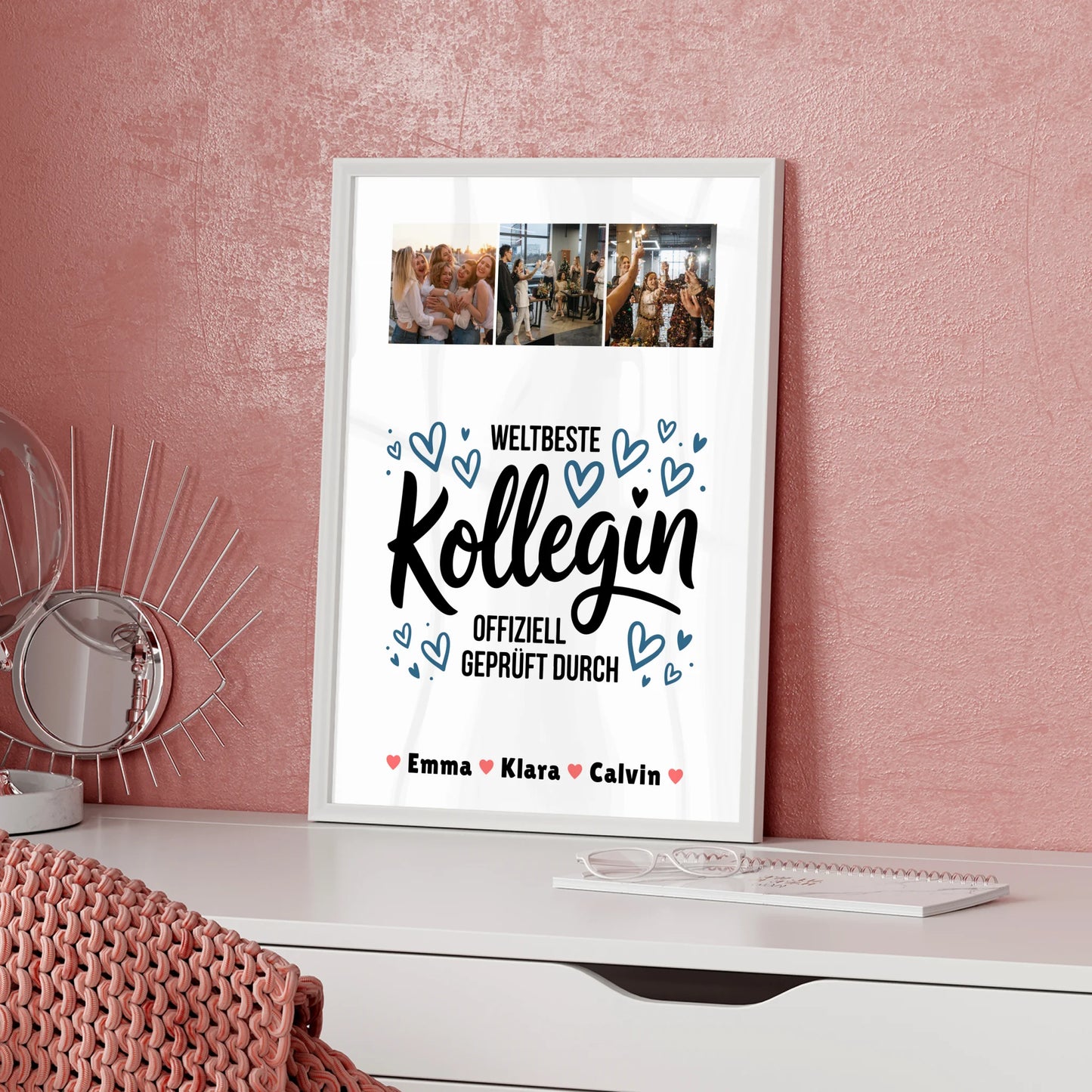 Abschied Kollegin Poster Weltbeste Kollegin Offiziell Geprüft Durch Personalisierte Fotocollage für Kolleginnen