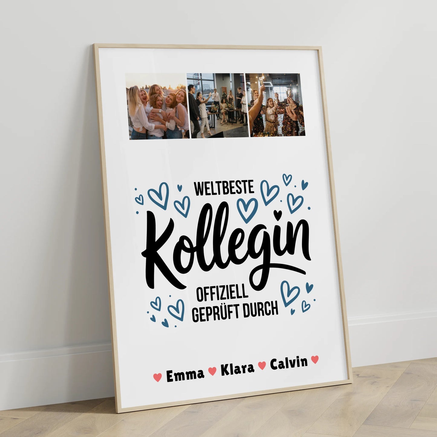 Abschied Kollegin Poster Weltbeste Kollegin Offiziell Geprüft Durch Personalisierte Fotocollage für Kolleginnen