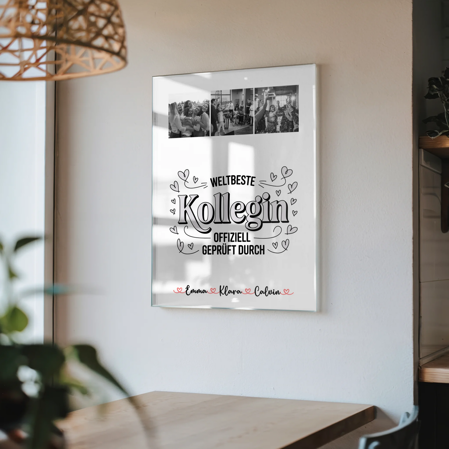 Personalisiertes Foto Acrylglas Geschenk für Kollegin Weltbeste Kollegin Offiziell Geprüft Durch 4