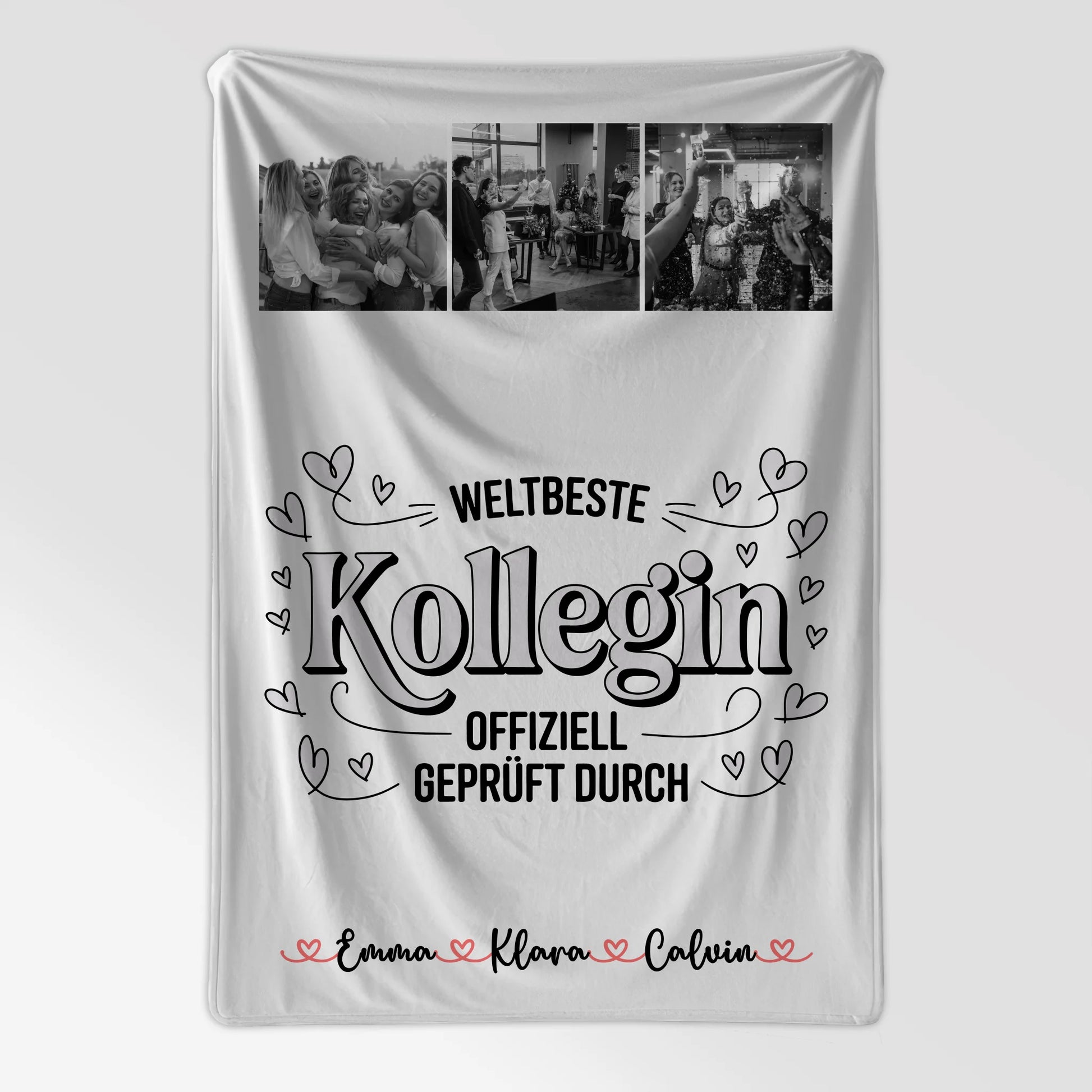Kuscheldecke Mit Namen Und Motiv Geschenk Fotocollage Kollegin Weltbeste Kollegin Offiziell Geprüft Durch 7