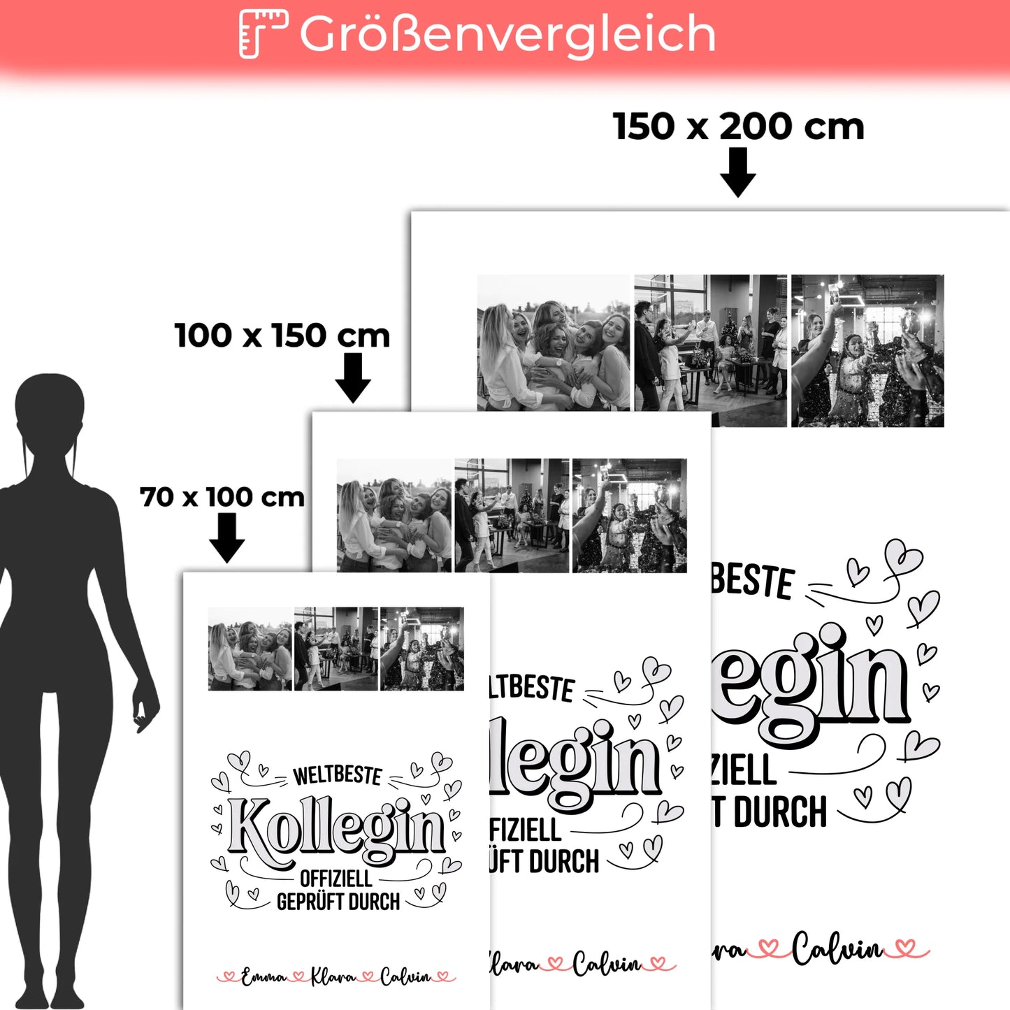 Kuscheldecke Mit Namen Und Motiv Geschenk Fotocollage Kollegin Weltbeste Kollegin Offiziell Geprüft Durch 5