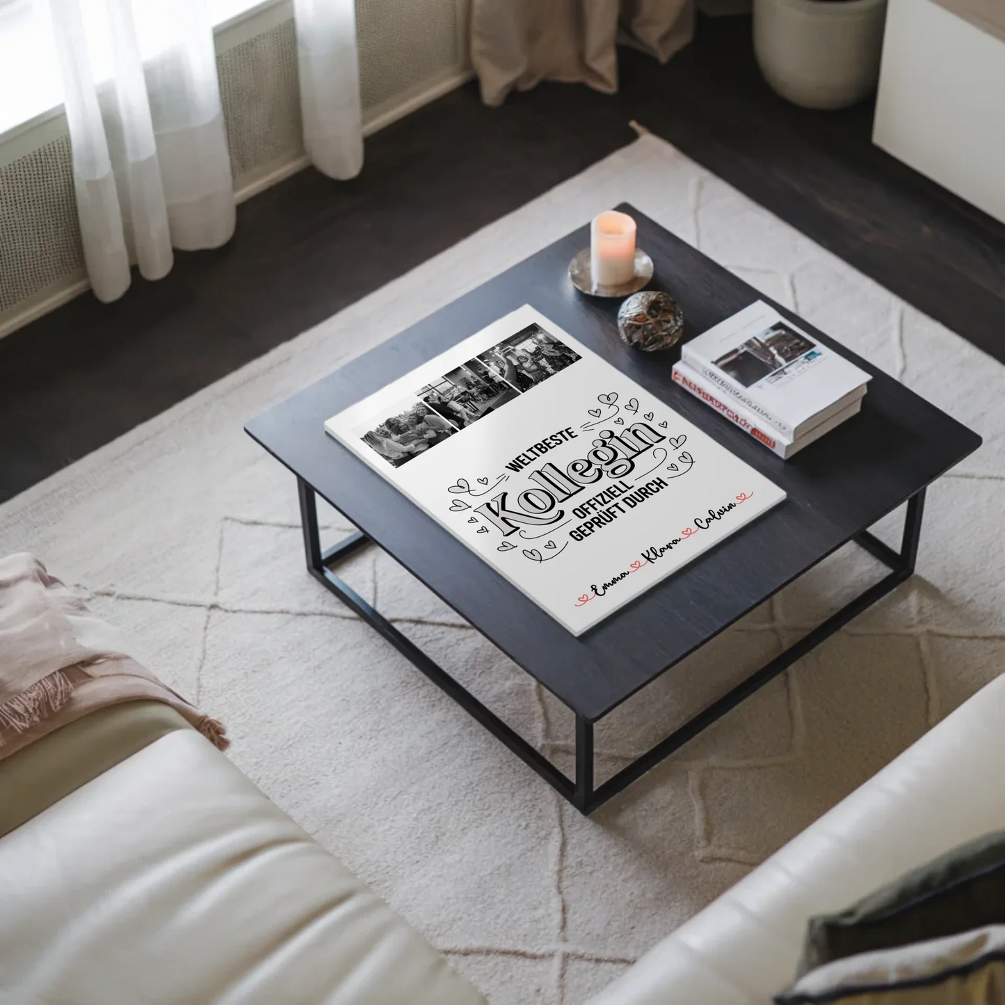 Fotoboard Magnet Wandbild Geschenk Fotocollage Kollegin Weltbeste Kollegin Offiziell Geprüft Durch