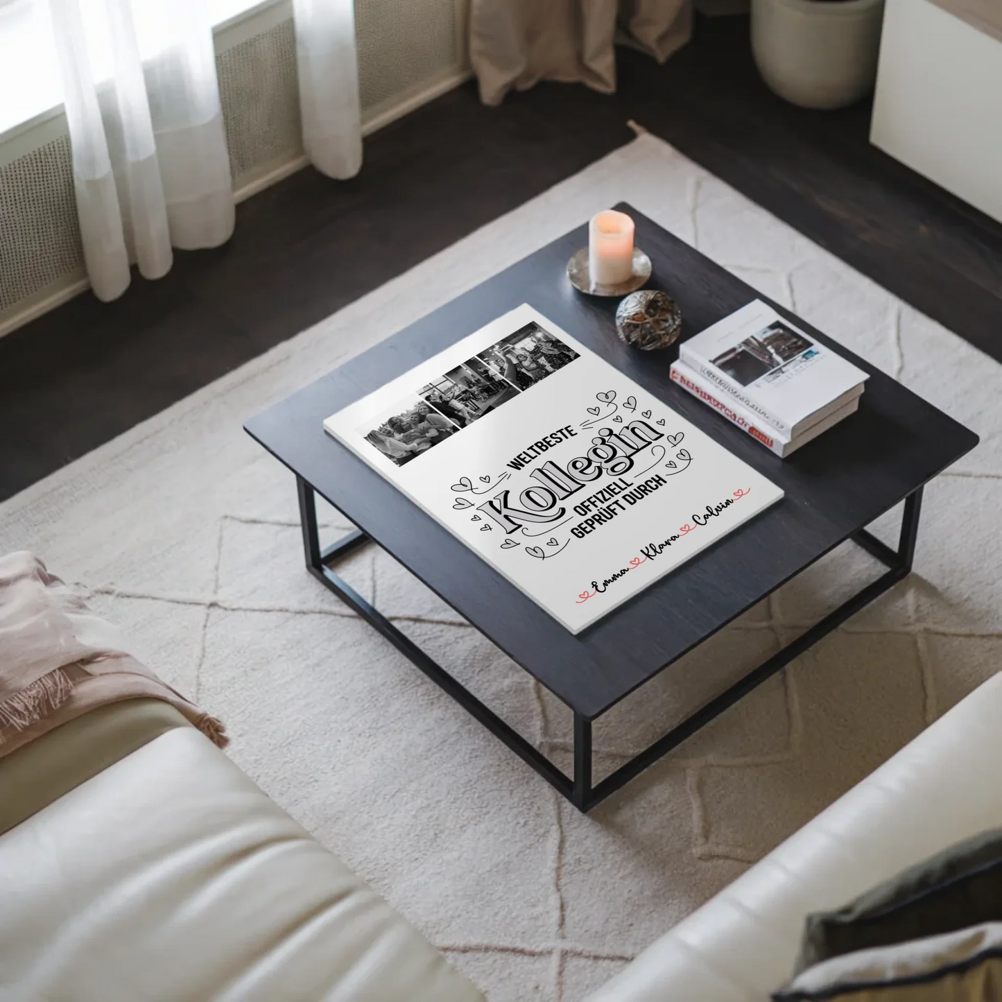 Fotoboard Magnet Wandbild Geschenk Fotocollage Kollegin Weltbeste Kollegin Offiziell Geprüft Durch