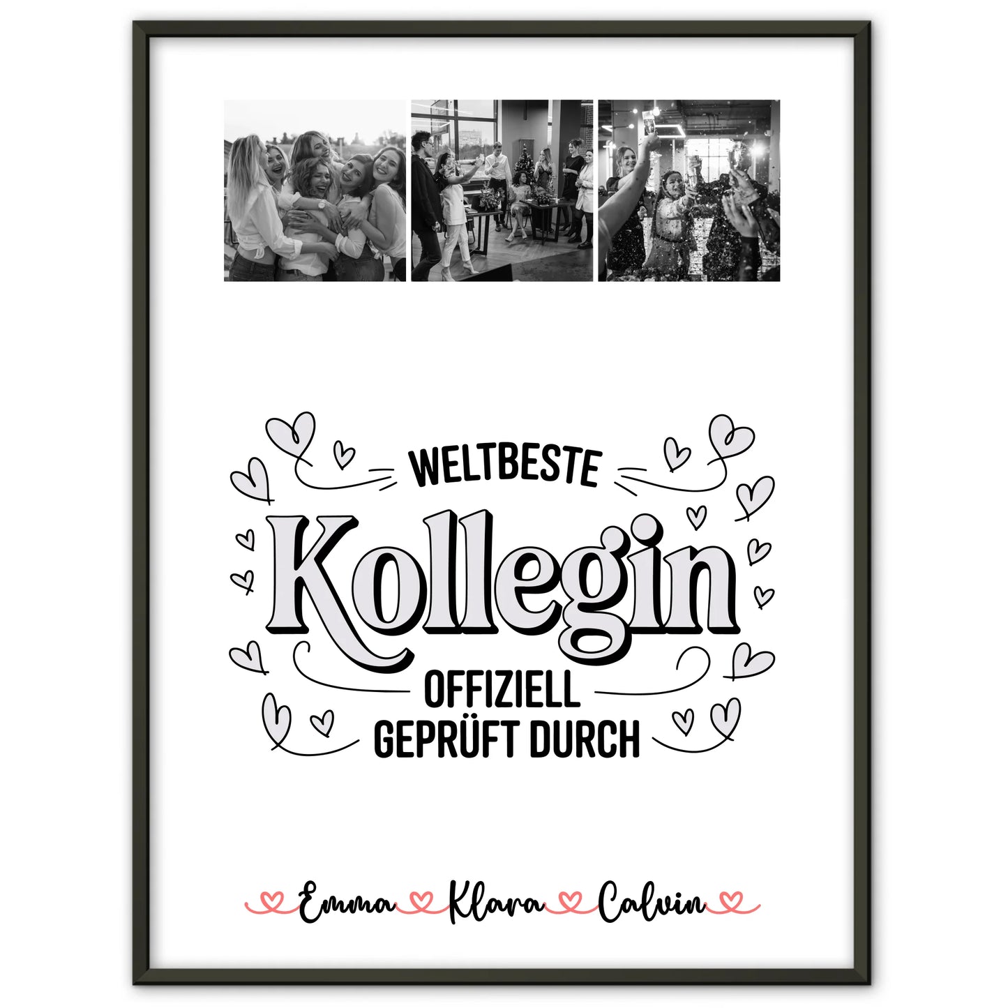 Team Abschied Poster Geschenk Fotocollage Kollegin Weltbeste Kollegin Offiziell Geprüft Durch