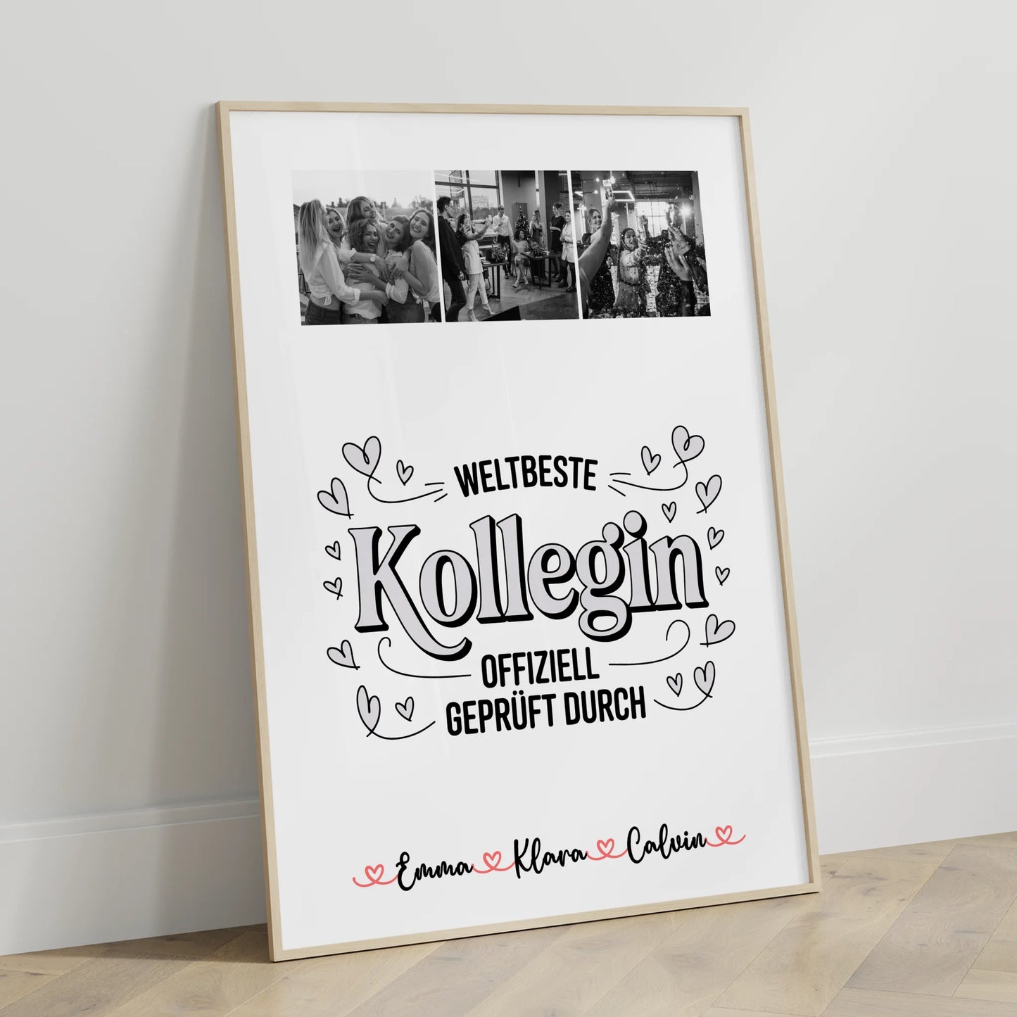 Team Abschied Poster Geschenk Fotocollage Kollegin Weltbeste Kollegin Offiziell Geprüft Durch