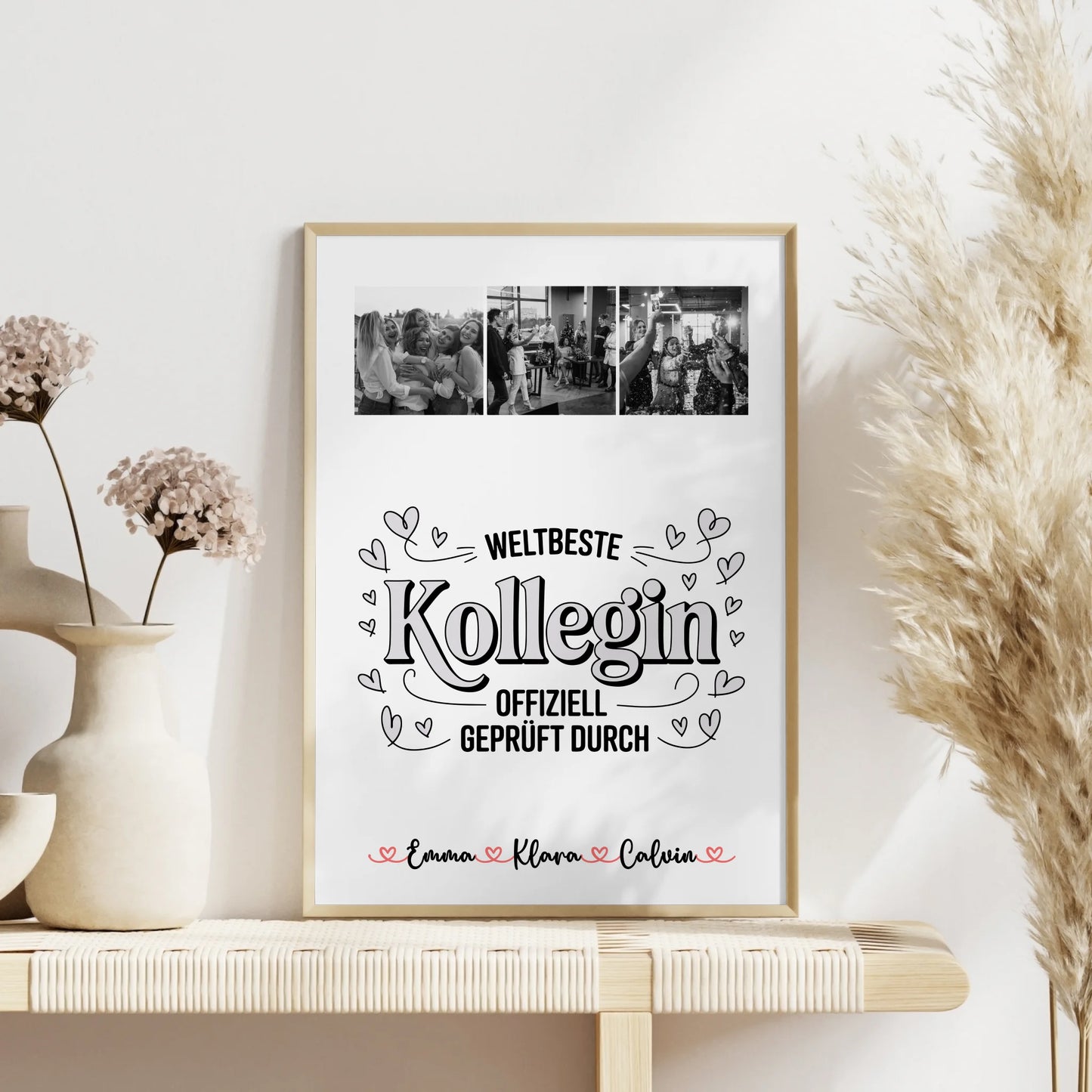 Team Abschied Poster Geschenk Fotocollage Kollegin Weltbeste Kollegin Offiziell Geprüft Durch