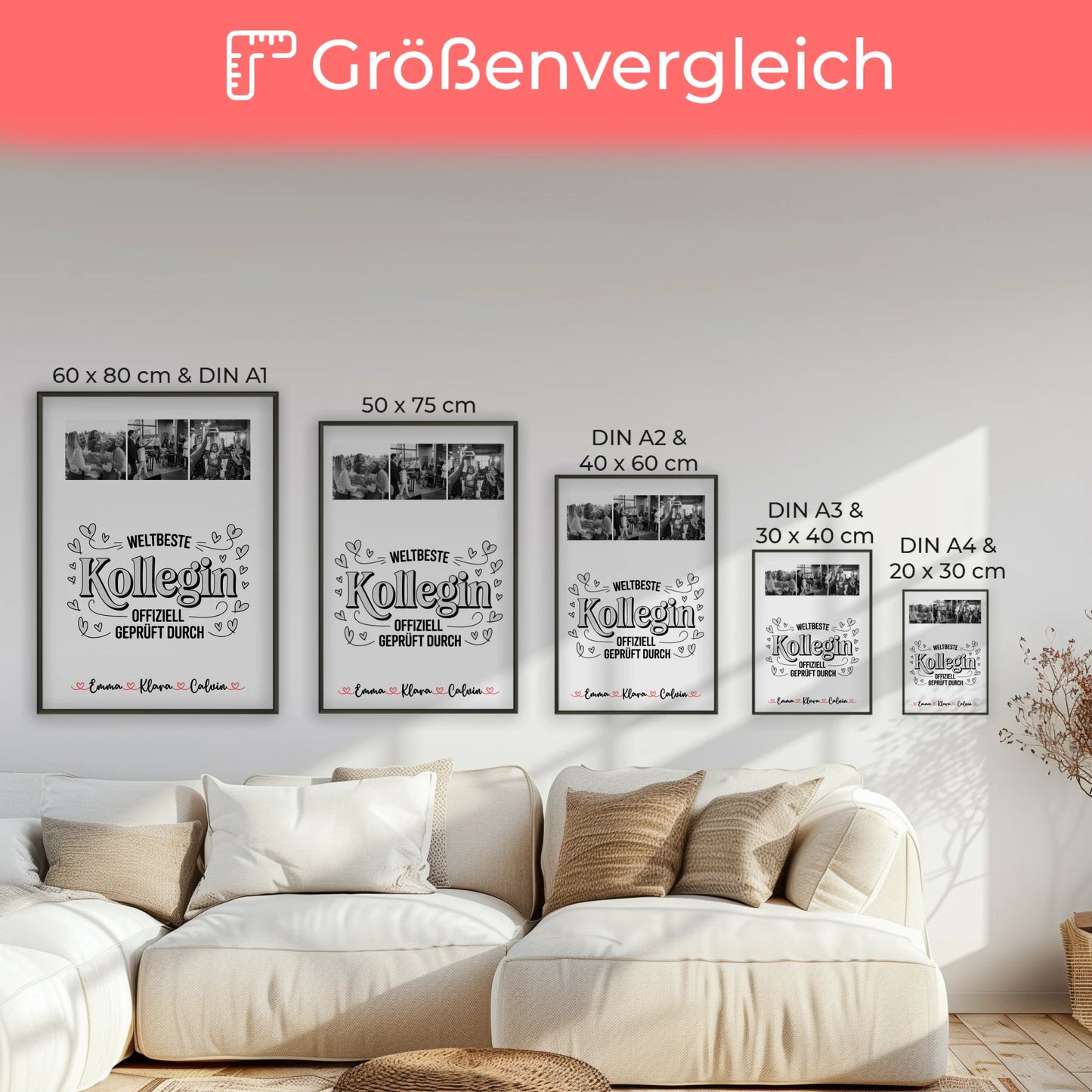Team Abschied Poster Geschenk Fotocollage Kollegin Weltbeste Kollegin Offiziell Geprüft Durch